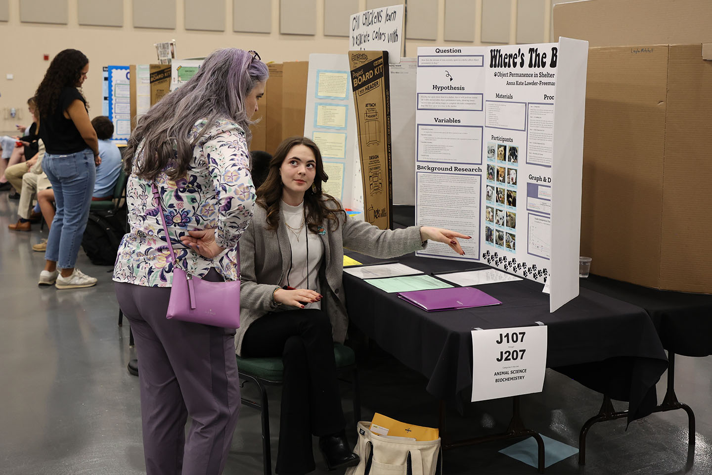Middle and high school students from across Georgia sharing their research with the public at the fair.